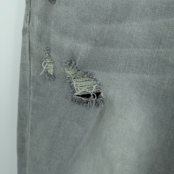 Flying Monkey 2 Tone Grey White Colorblock‎ Size 30 Jeans Women Cropped Raw Hem - Picture 5 of 9